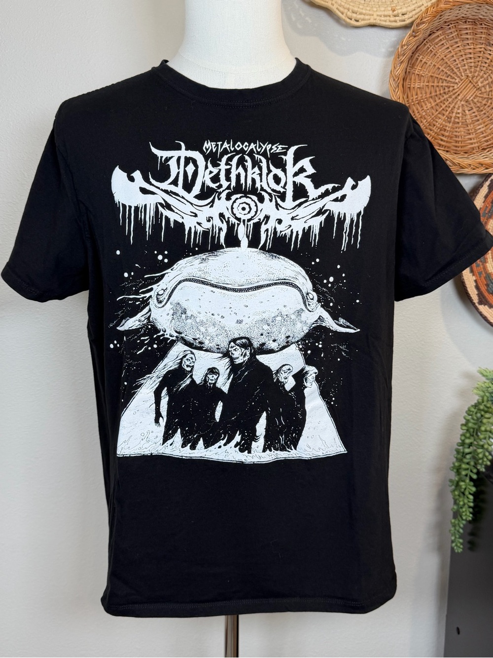Official Metalocalypse Dethklok Band Concert T-shirt ‘24 Heavy Metal Black White